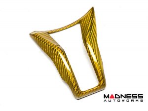 Alfa Romeo Stelvio Steering Wheel Trim - Carbon Fiber - Lower Spoke Trim - QV Model - 2020+ models - Yellow Candy Alfa Romeo Stelvio Steering Wheel Trim - Carbon Fiber - Lower Spoke Trim - QV Model - 2020+ models - Yellow Candy